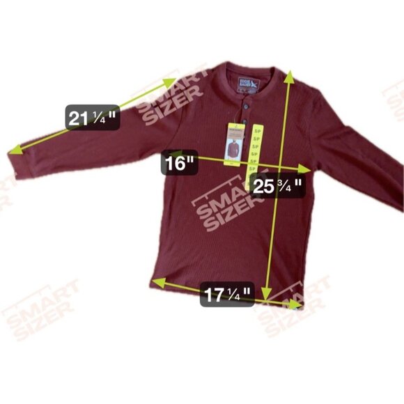 Eddie Bauer Thermal Shirt Mens Sm Henley Waffle Weave Long Sleeve Brick Red NEW - Picture 7 of 7